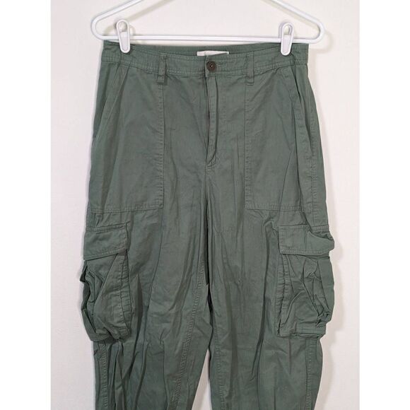 Abercrombie & Fitch Green Lightweight Cargo Pants - Size M - Picture 2 of 8